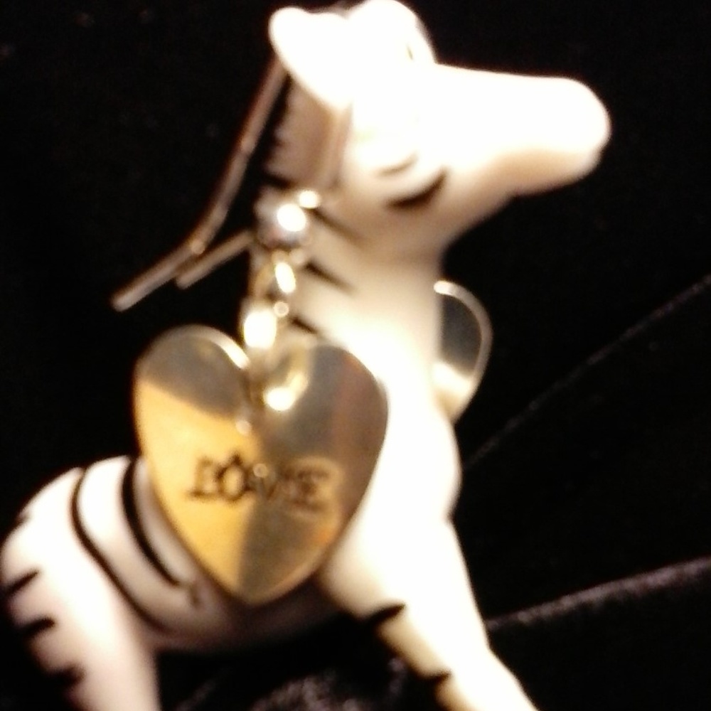 NWT Earrings LOVE hearts dangle fishhook ear wir